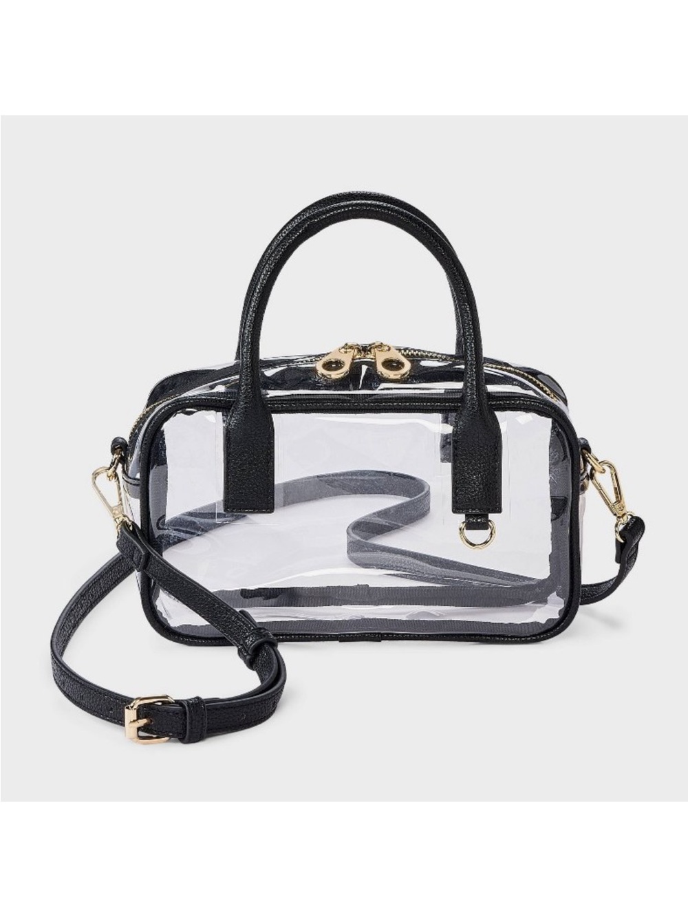 Universal Thread Clear Crossbody Satchel with Black Trim